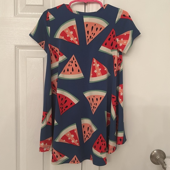 Toddler girls size 2 2T casual watermelon dress moomoo mini stars summer lularoe - Picture 4 of 4